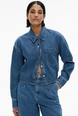 Sale | Shirts^Witchery Denim Crop Shacket Indigo