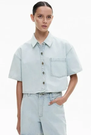 Sale | Shirts^Witchery Denim Crop Shirt WashedDenim