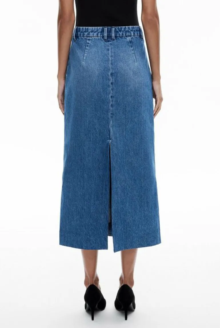 Skirts^Witchery Denim Midi Skirt Indigo