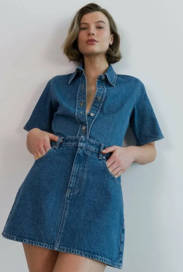 Skirts | Denim & Jeans^Witchery Denim Mini Skirt Indigo