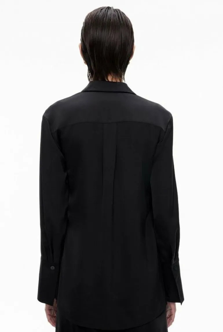 Tops & T Shirts | Shirts^Witchery Drape Wrap Shirt Black