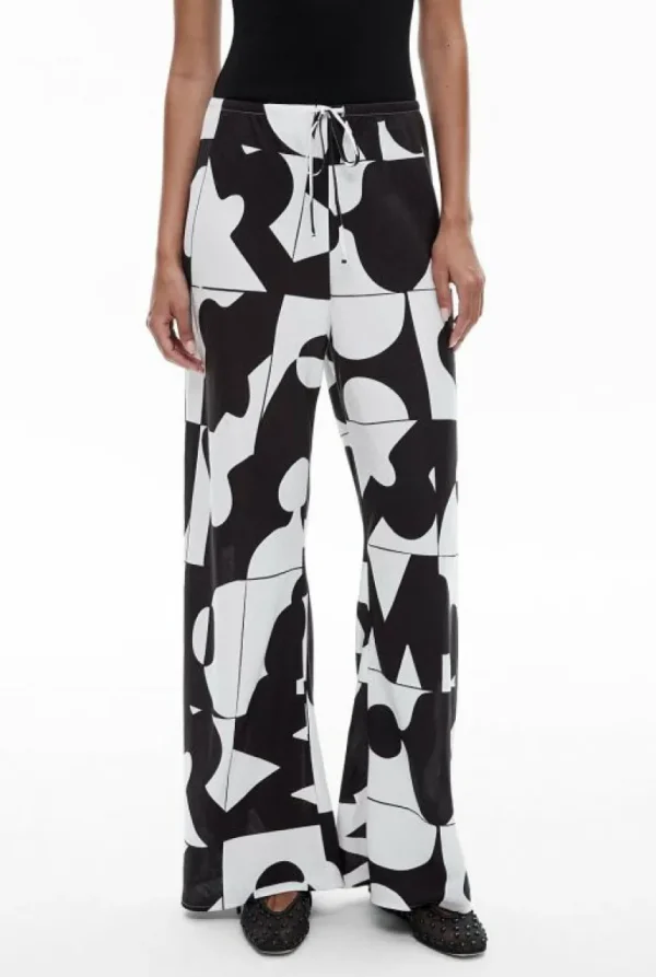 Pants^Witchery Elastic Pull On Pant GeoTileBlack