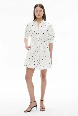 Sale | Dresses^Witchery Embroidered Spot Mini Shirt Dress White