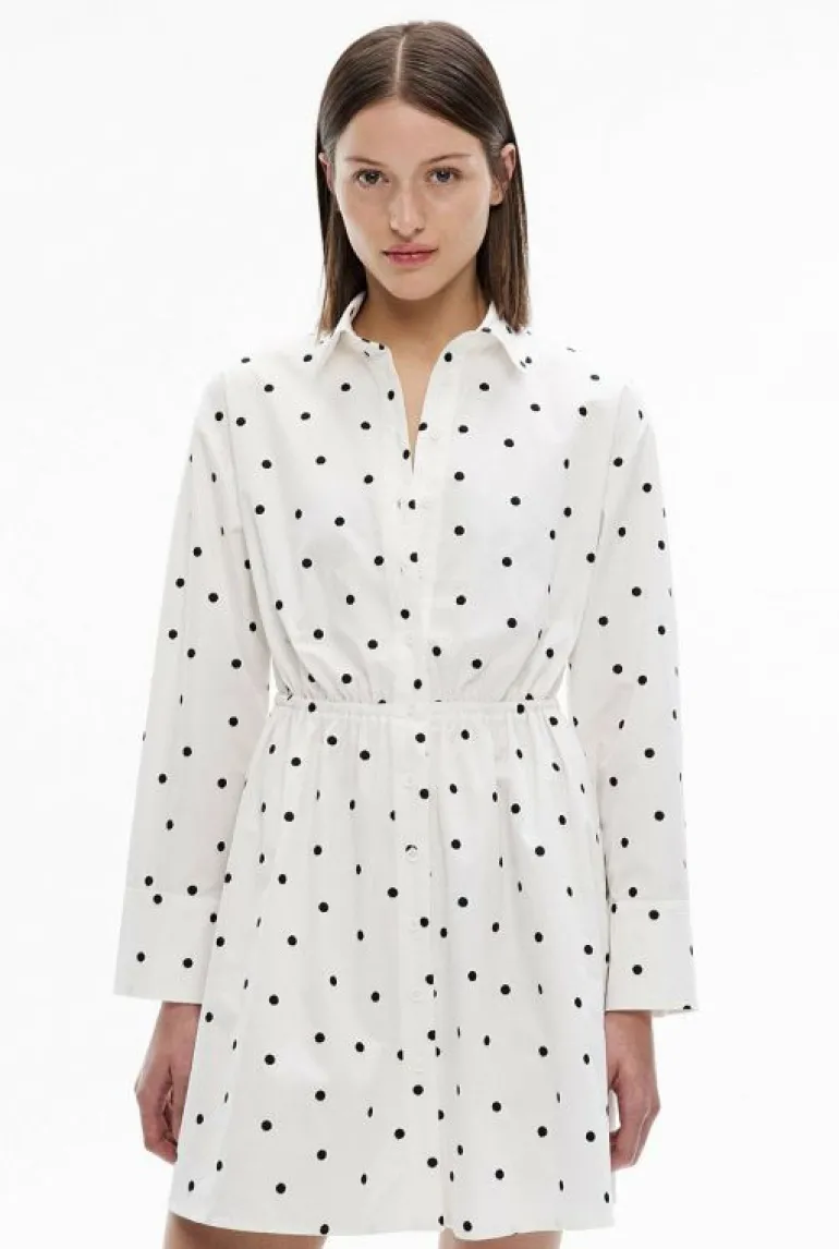 Sale | Dresses^Witchery Embroidered Spot Mini Shirt Dress White