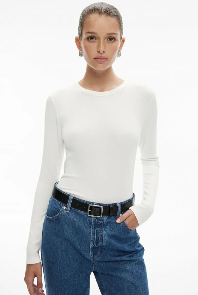 Sale | Tops & T Shirts^Witchery Fine Rib Jersey Top FreshWhite