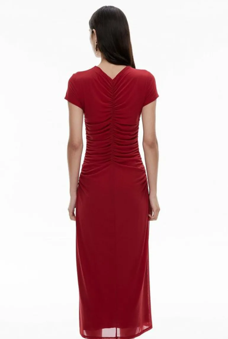 Dresses^Witchery Gather Mesh Dress Black