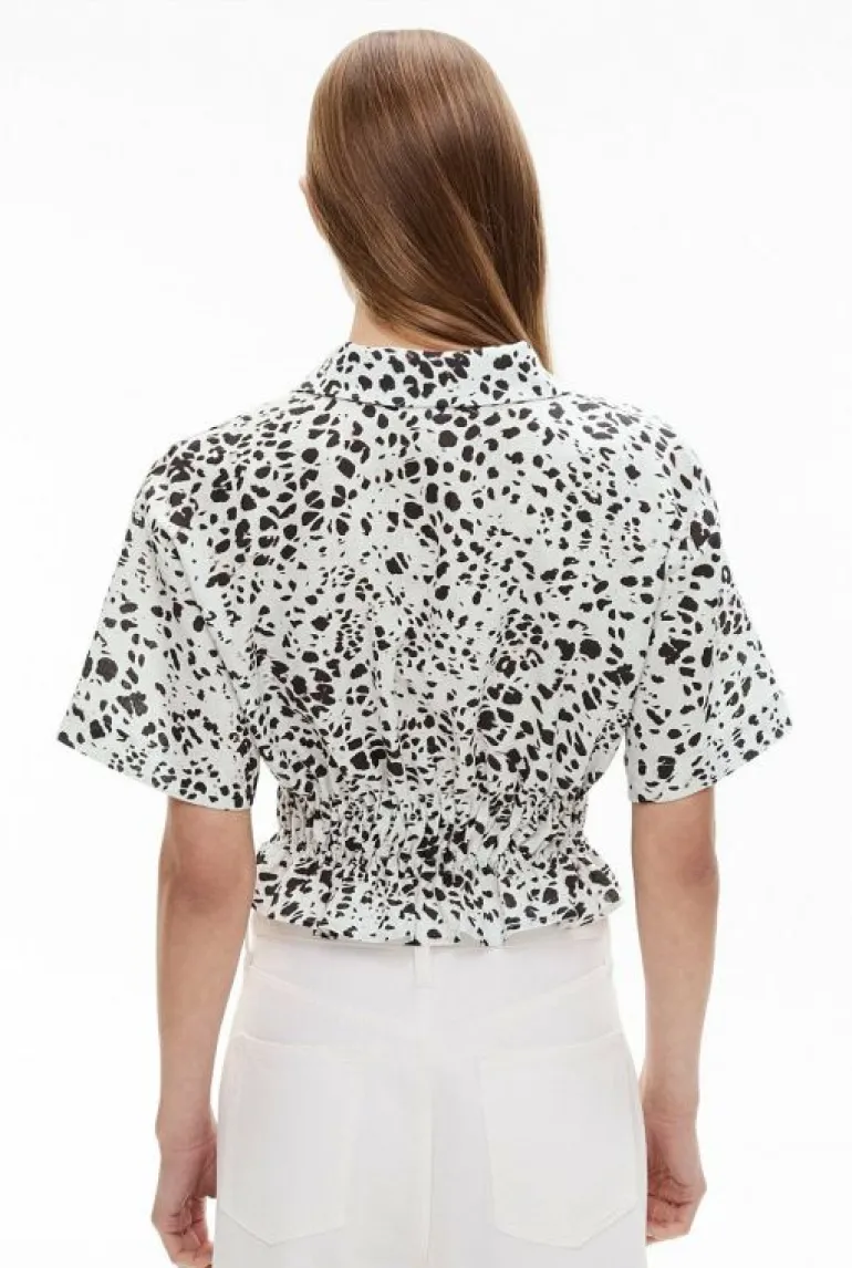 Shirts^Witchery Gathered Waist Short Sleeve Shirt OcelotPrint