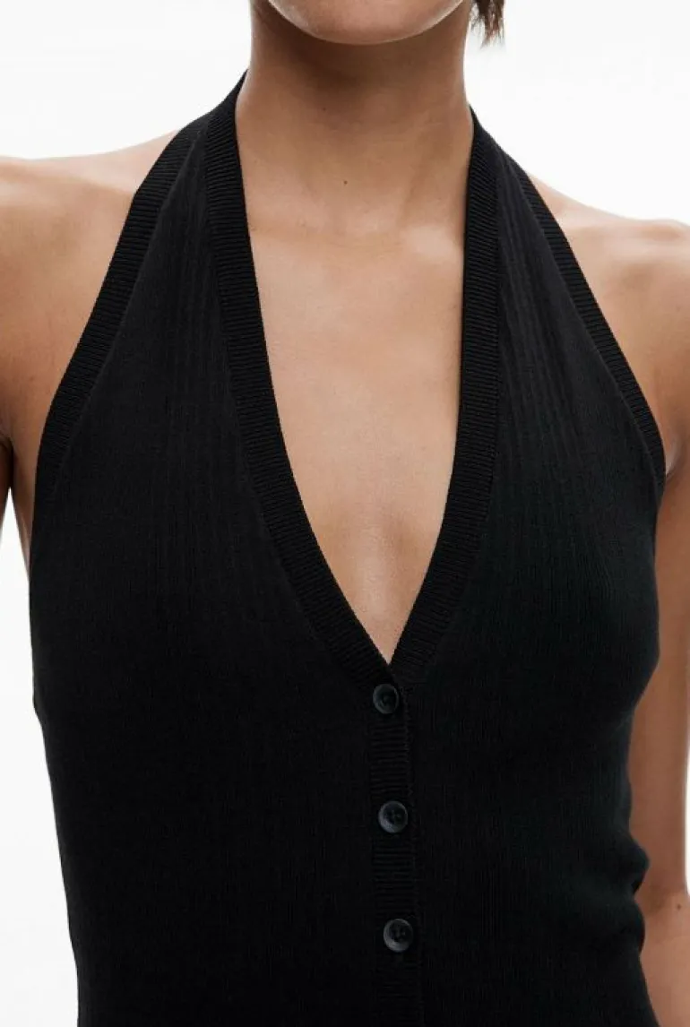 Tops & T Shirts | Knitwear^Witchery Halter Button Knit Black
