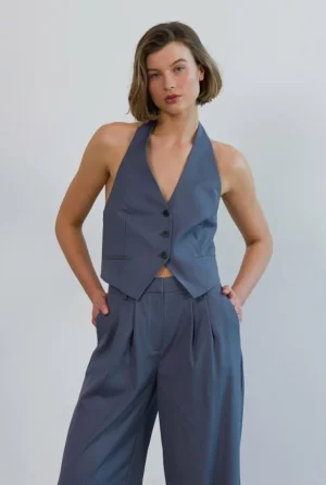 Sale | Jackets & Coats^Witchery Halter Waistcoat SlateBlue