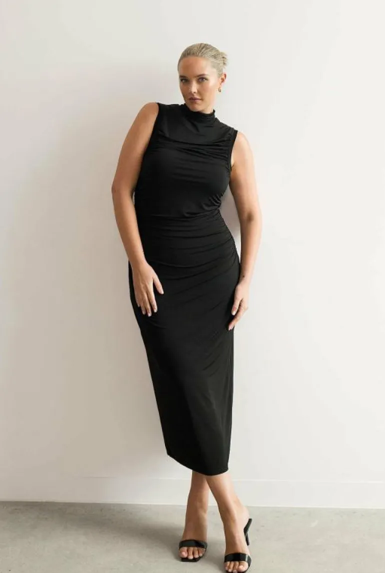 Sale | Dresses^Witchery High Neck Gather Dress Lilac