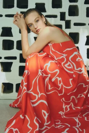 Sale | Dresses^Witchery Invert Pleat Maxi Dress TangerinePrint
