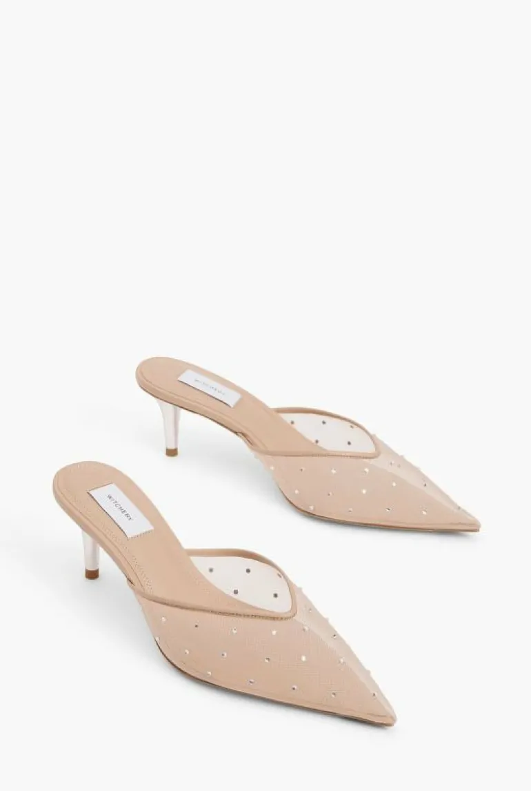 Heels^Witchery Jasmine Kitten Mules Praline