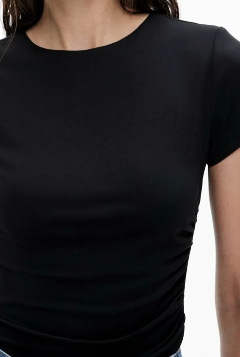Tops & T Shirts^Witchery Jersey Drape Tee Black