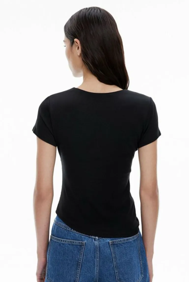 Tops & T Shirts^Witchery Jersey Drape Tee Black
