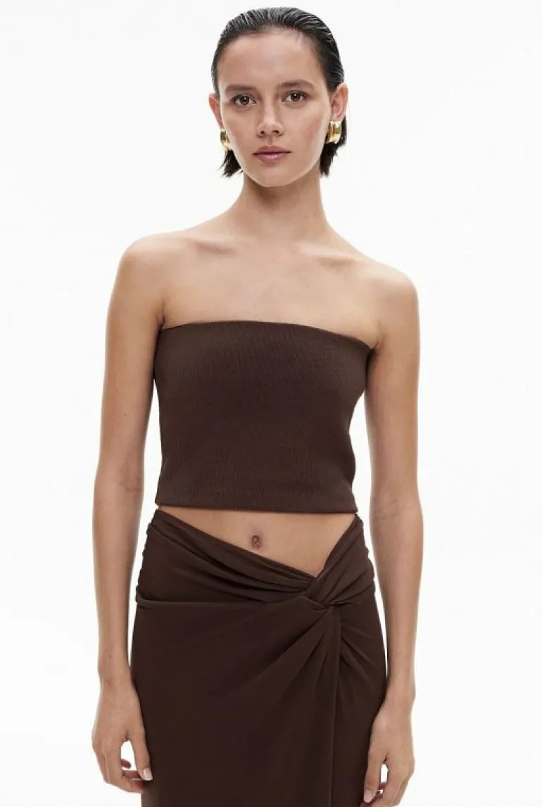 Sale | Tops & T Shirts^Witchery Knit Bandeau ChocolateBrown