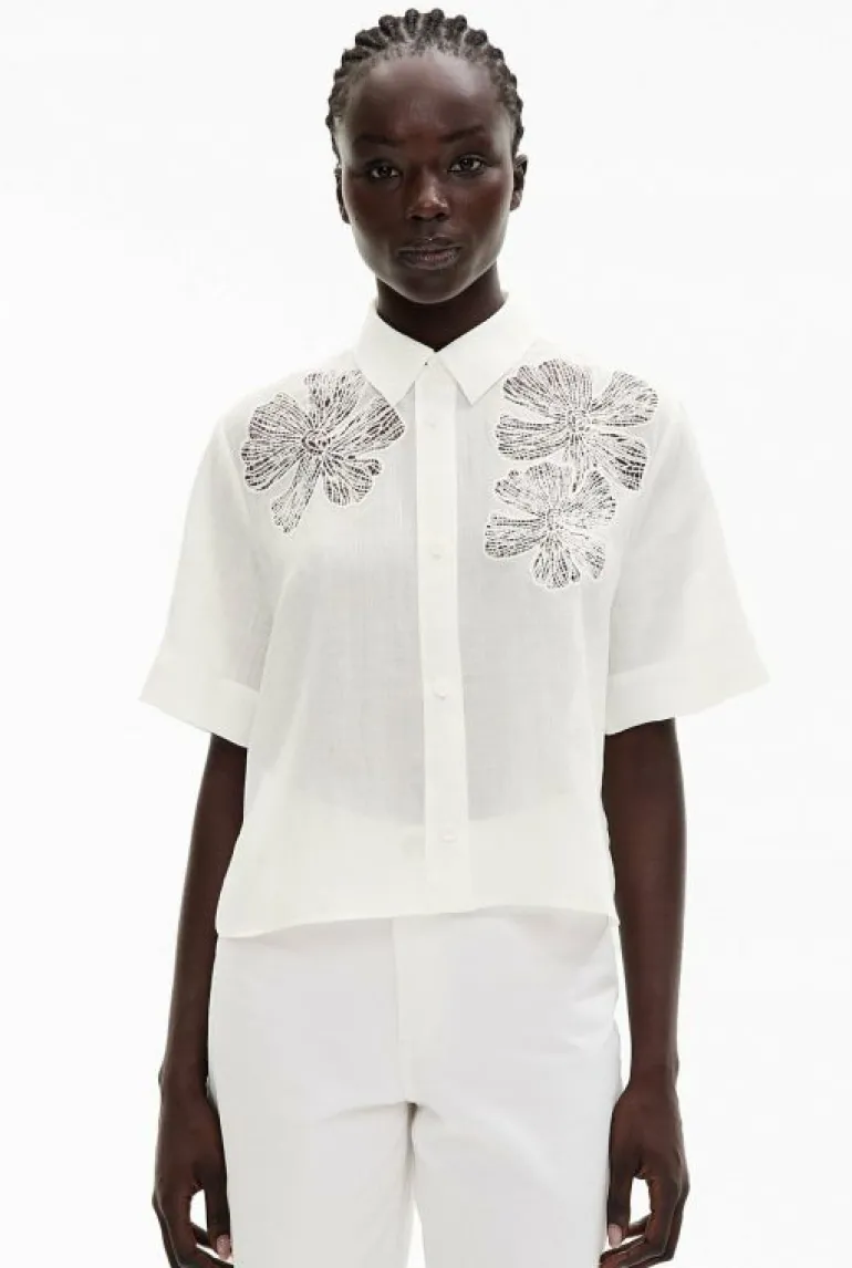 Shirts^Witchery Lace Insert Shirt FreshWhite