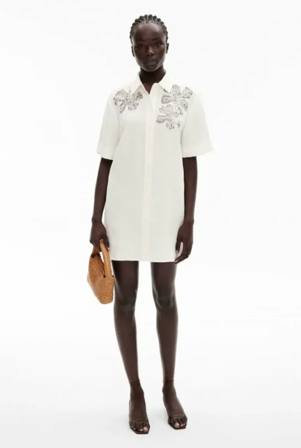 Dresses^Witchery Lace Insert Shirt Dress FreshWhite