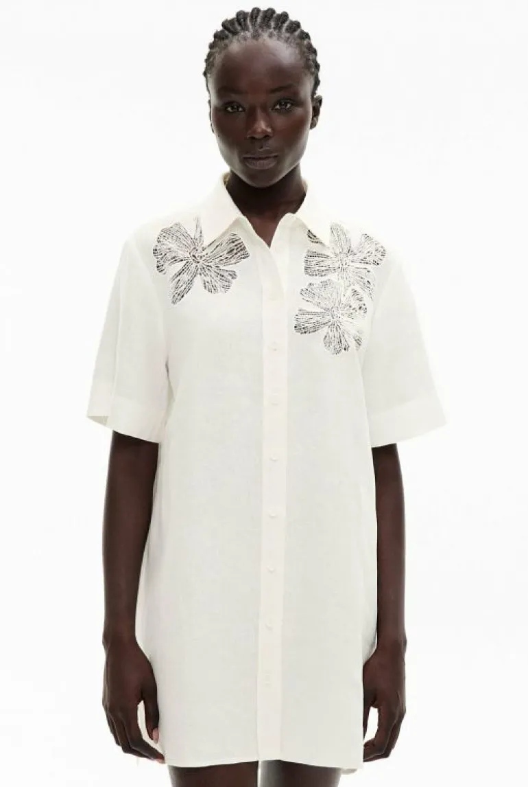 Dresses^Witchery Lace Insert Shirt Dress FreshWhite