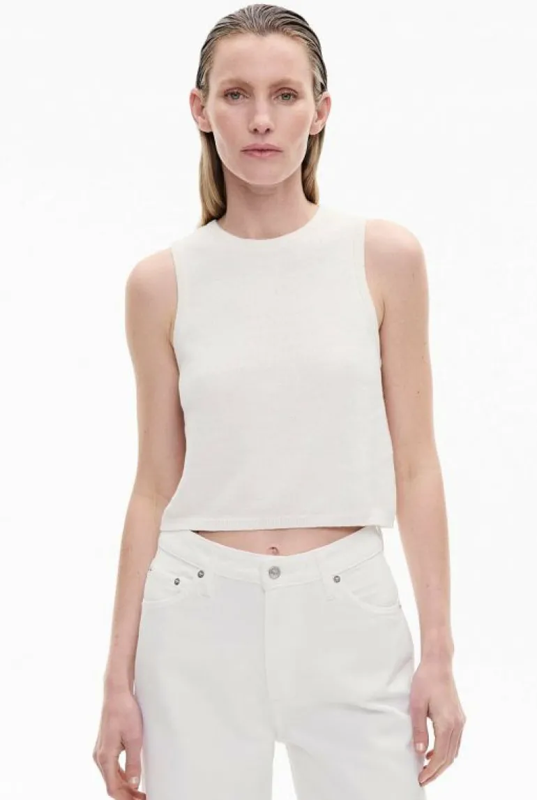 Tops & T Shirts | Knitwear^Witchery Linen Crew Knit Tank Black