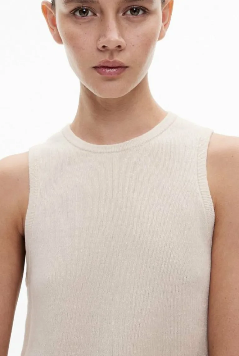 Tops & T Shirts | Knitwear^Witchery Linen Crew Knit Tank Black