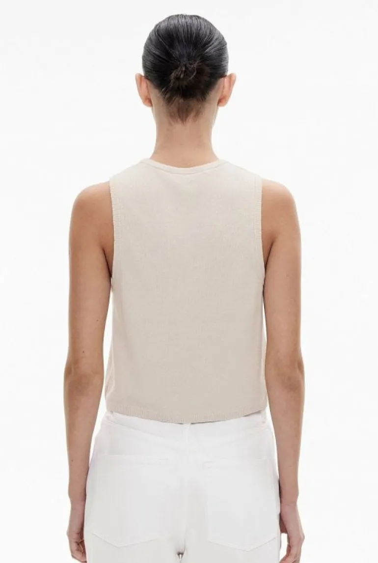 Tops & T Shirts | Knitwear^Witchery Linen Crew Knit Tank Black