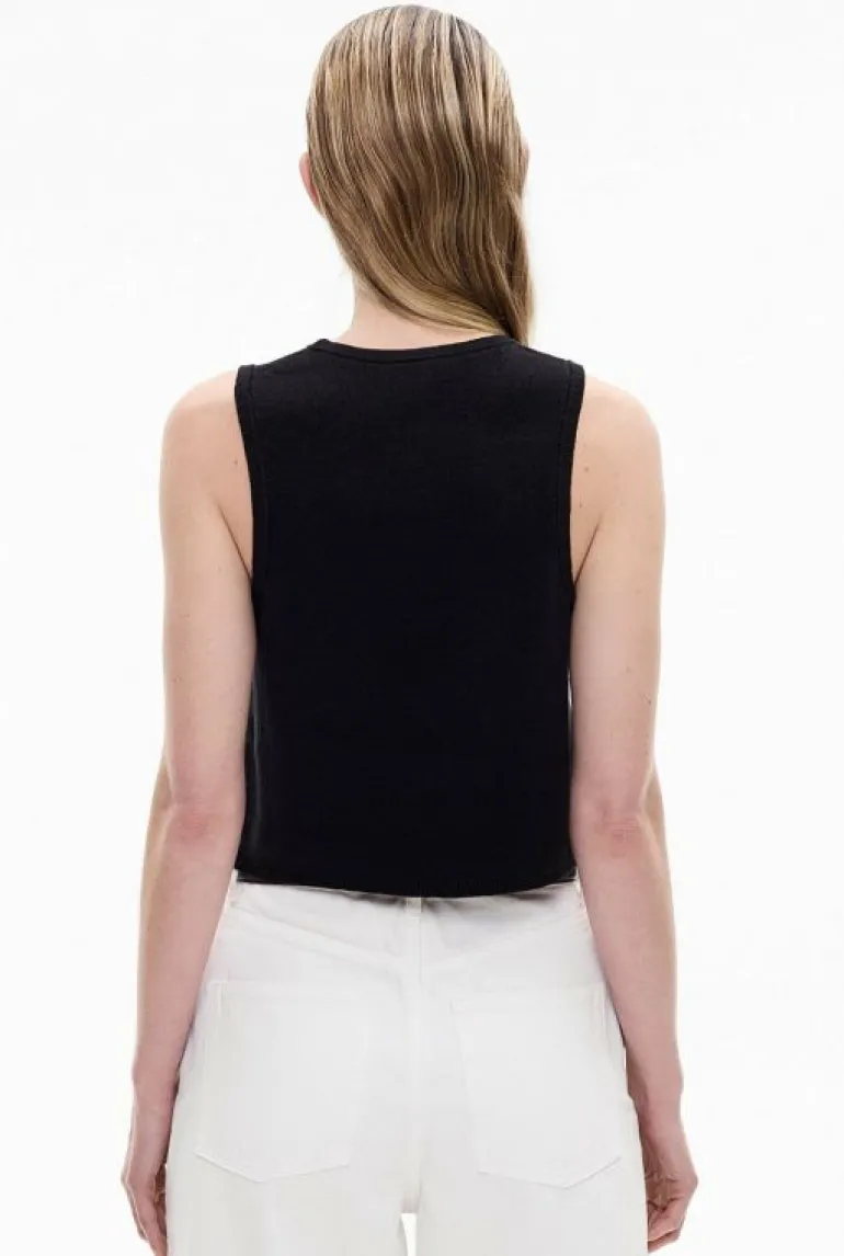 Tops & T Shirts | Knitwear^Witchery Linen Crew Knit Tank Black