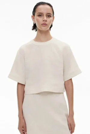 Tops & T Shirts | Shirts^Witchery Linen Crop Popover Black