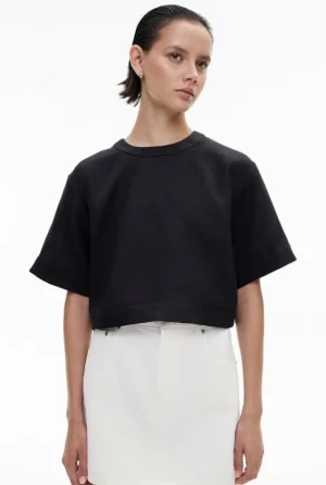 Tops & T Shirts | Shirts^Witchery Linen Crop Popover Black