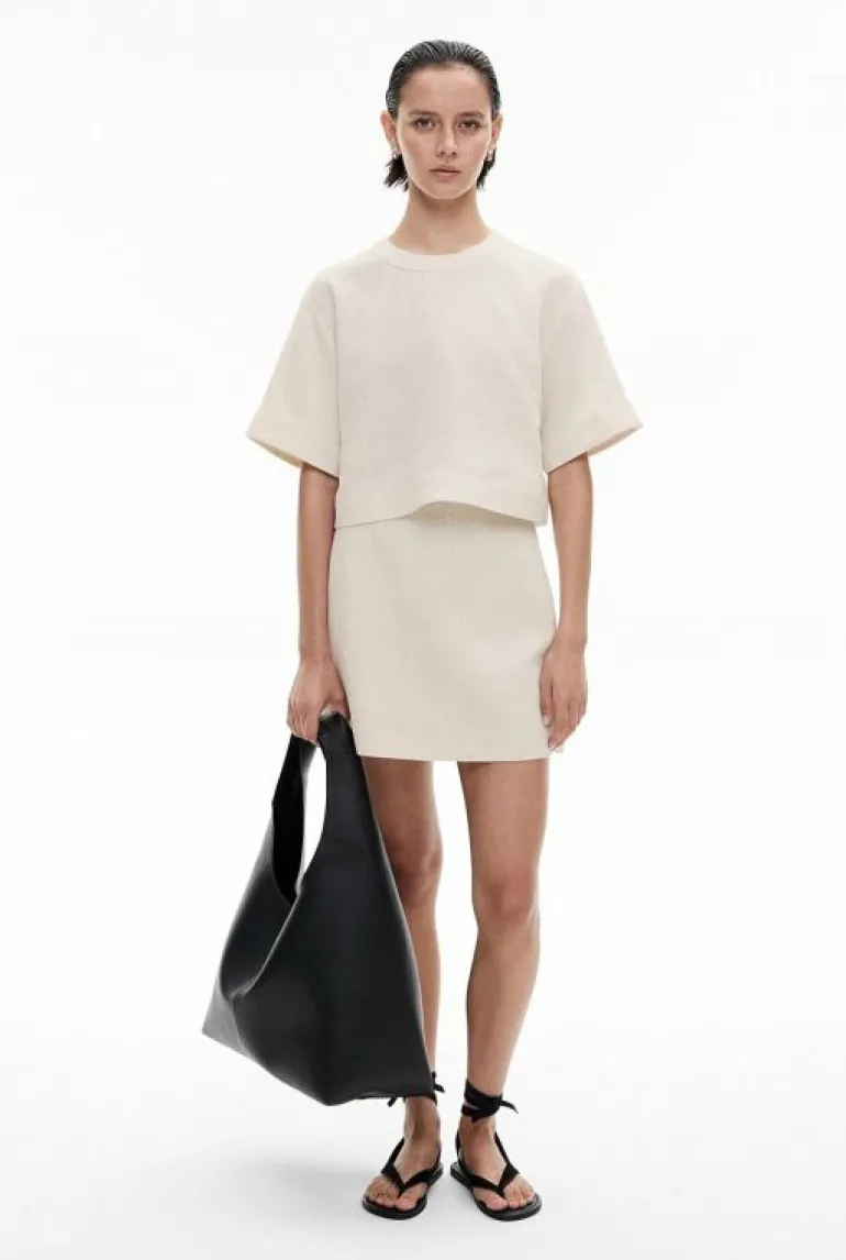 Tops & T Shirts | Shirts^Witchery Linen Crop Popover Black