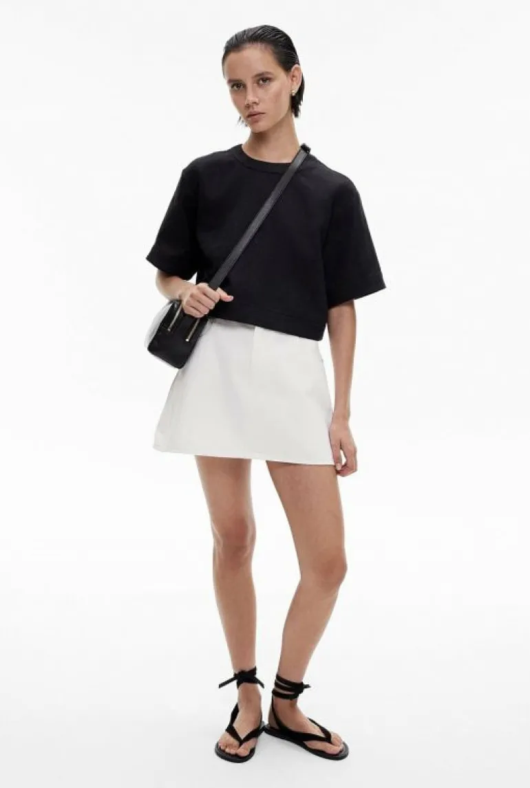 Tops & T Shirts | Shirts^Witchery Linen Crop Popover Black