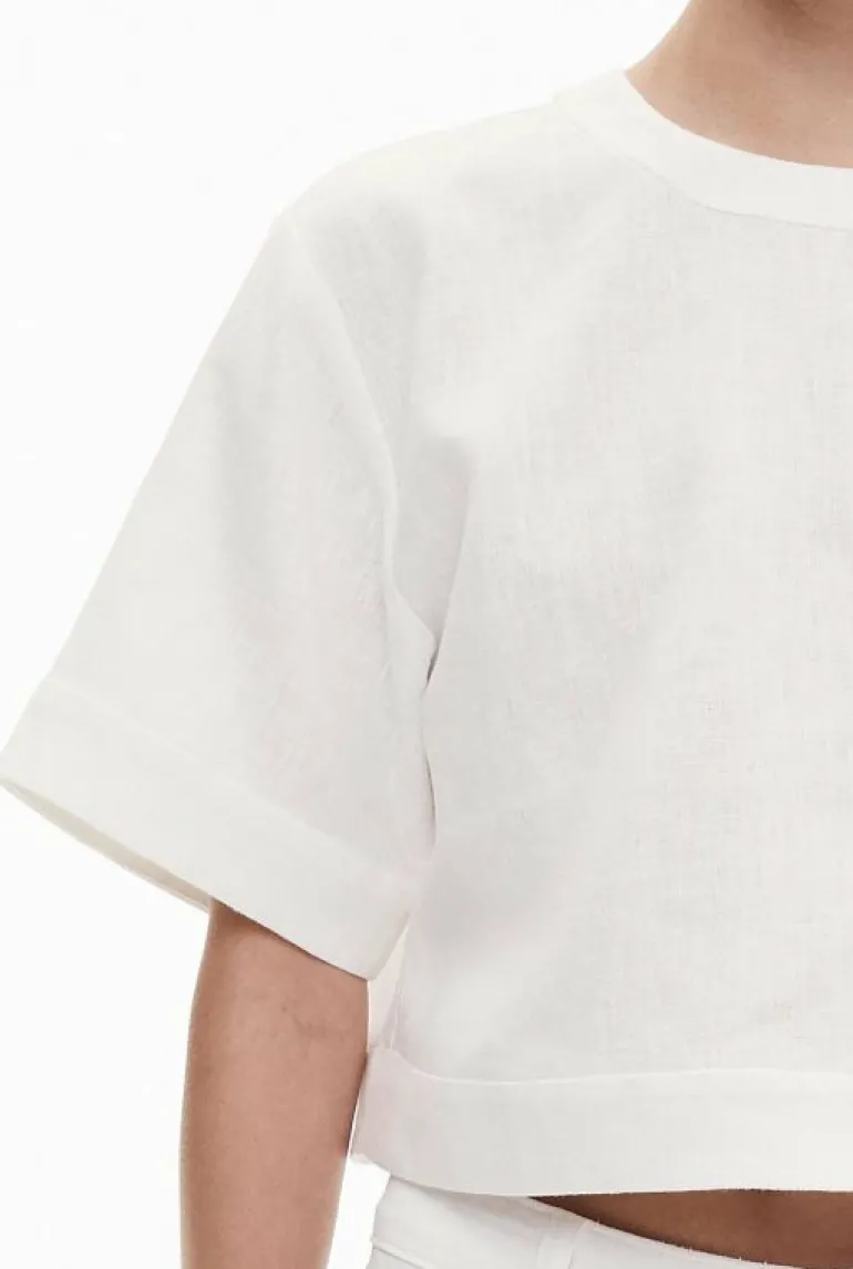 Tops & T Shirts | Shirts^Witchery Linen Crop Popover Black