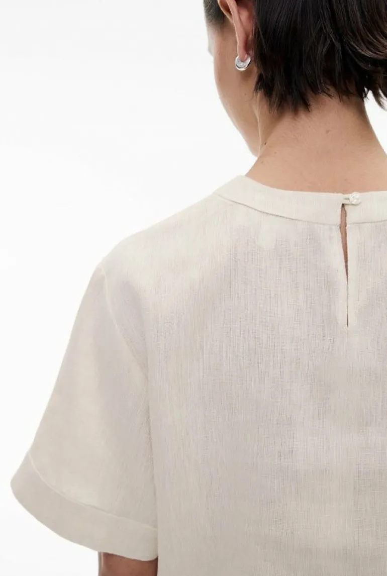 Tops & T Shirts | Shirts^Witchery Linen Crop Popover Black