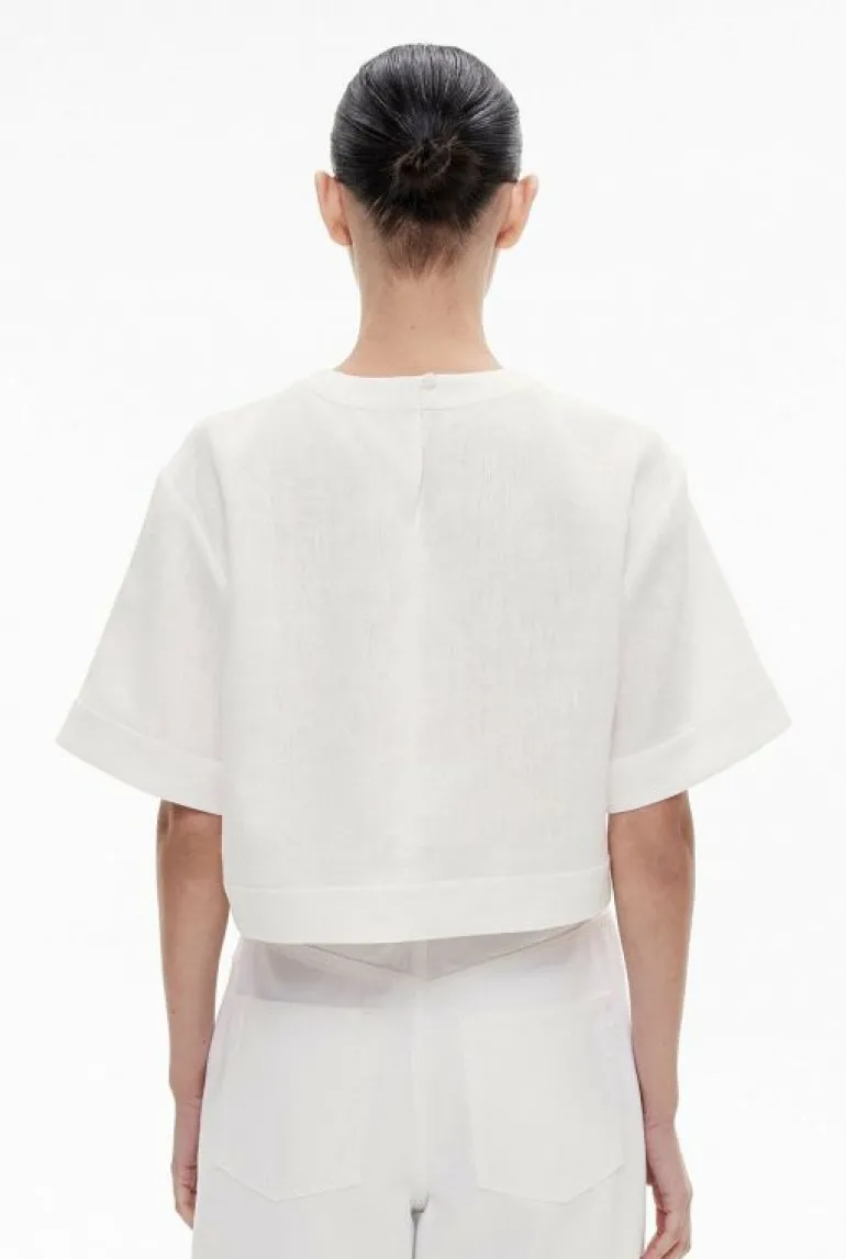 Tops & T Shirts | Shirts^Witchery Linen Crop Popover Black