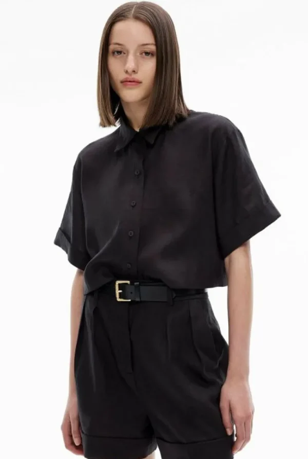 Shirts^Witchery Linen Crop Shirt FreshWhite