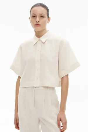 Sale | Shirts^Witchery Linen Crop Shirt FreshWhite