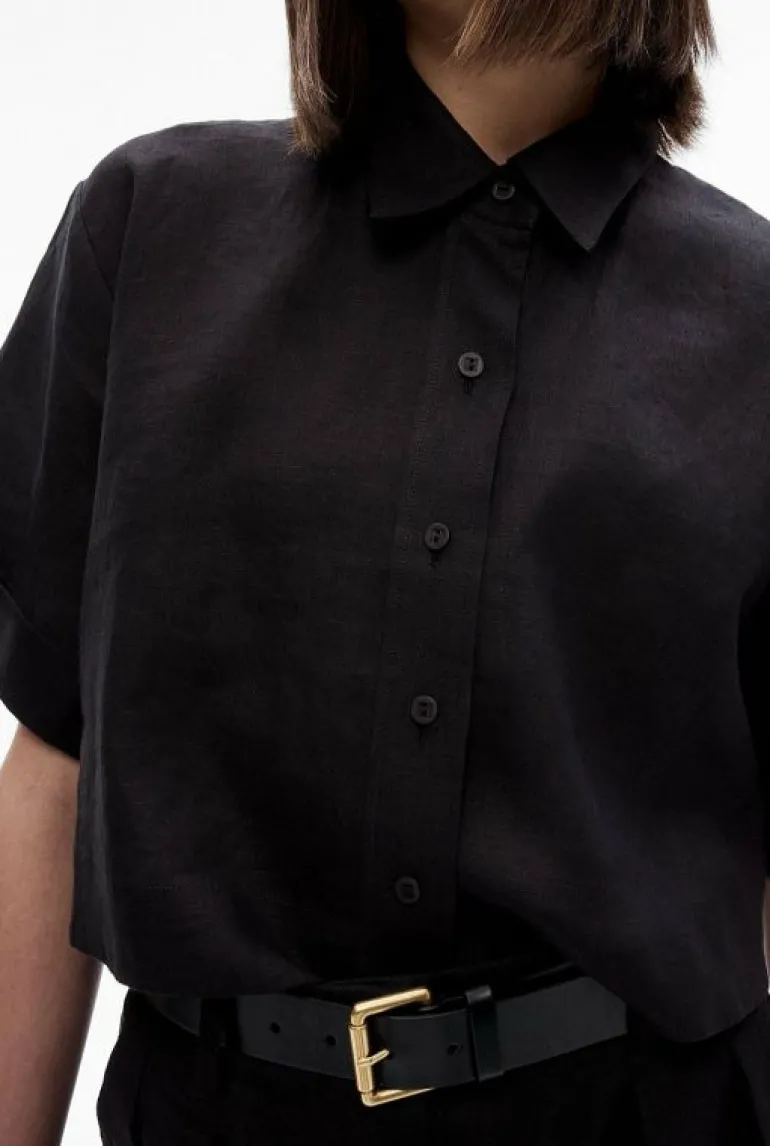 Shirts^Witchery Linen Crop Shirt FreshWhite