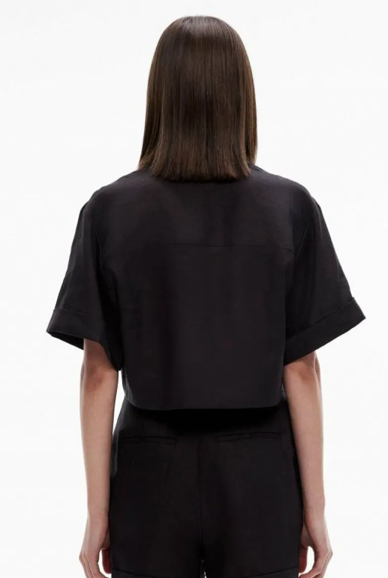 Shirts^Witchery Linen Crop Shirt FreshWhite