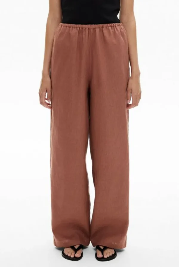 Pants^Witchery Linen Pull On Pant Black