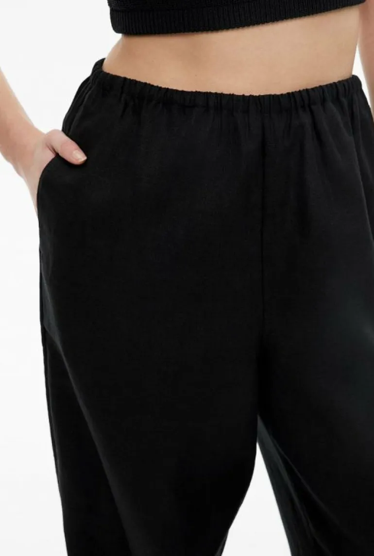 Pants^Witchery Linen Pull On Pant Black