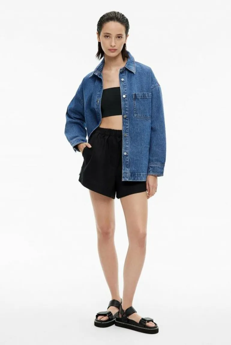 Shorts^Witchery Linen Pull On Short Black
