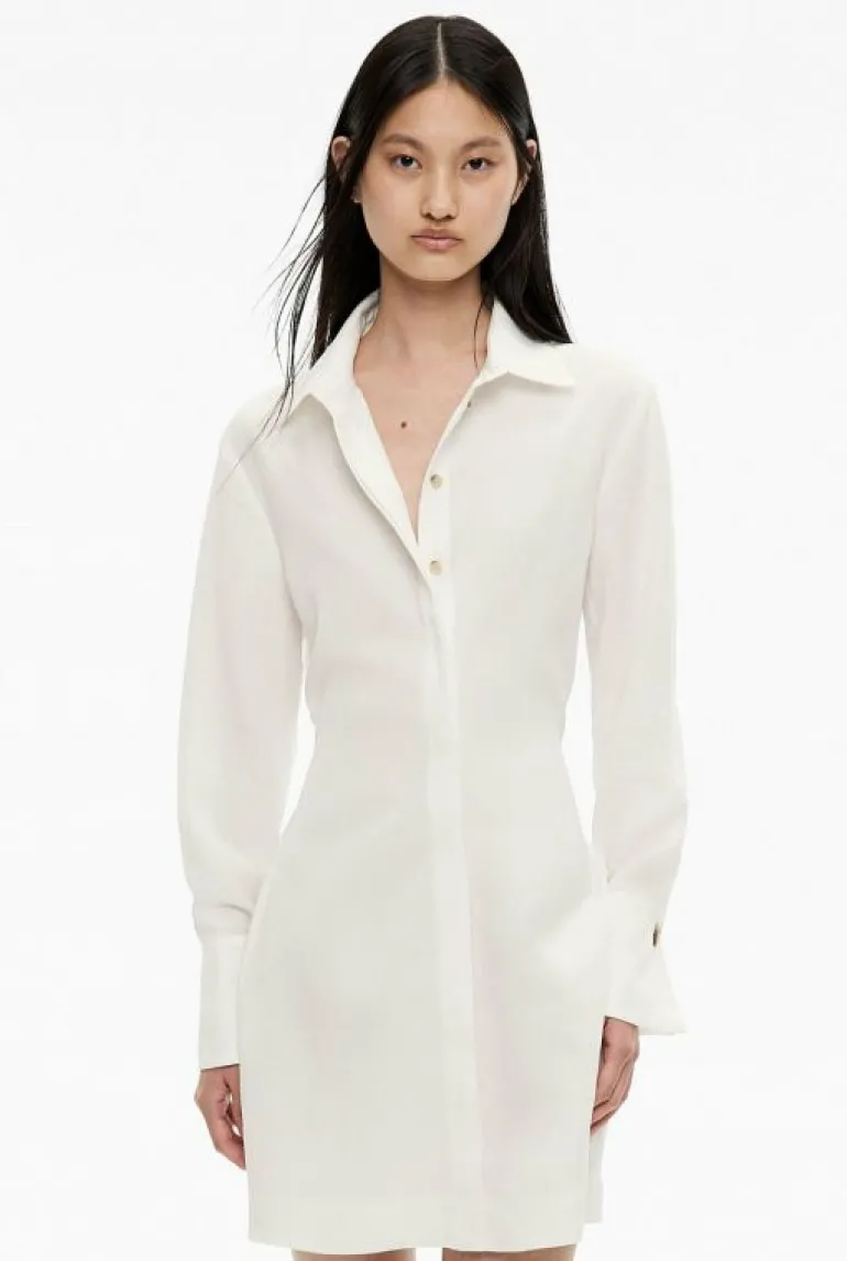 Sale | Dresses^Witchery Long Sleeve Mini Shirt Dress FreshWhite