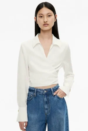 Sale | Shirts^Witchery Long Sleeve Tie Crop Shirt Black