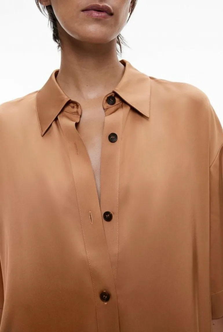 Tops & T Shirts | Shirts^Witchery Longline Shirt Caramel