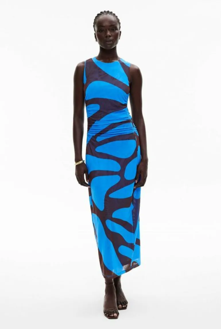 Dresses^Witchery Mesh Midi Tank Dress AzurePrint