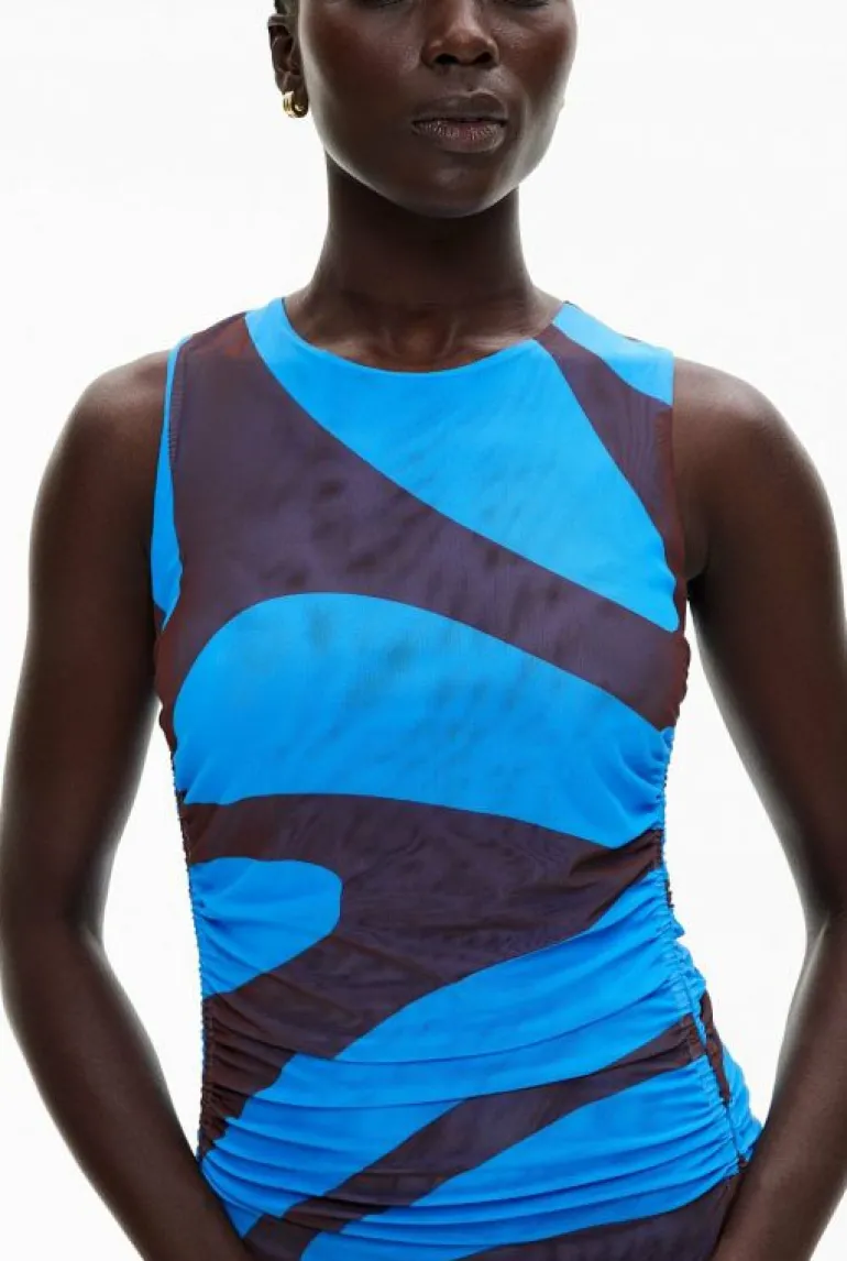 Dresses^Witchery Mesh Midi Tank Dress AzurePrint