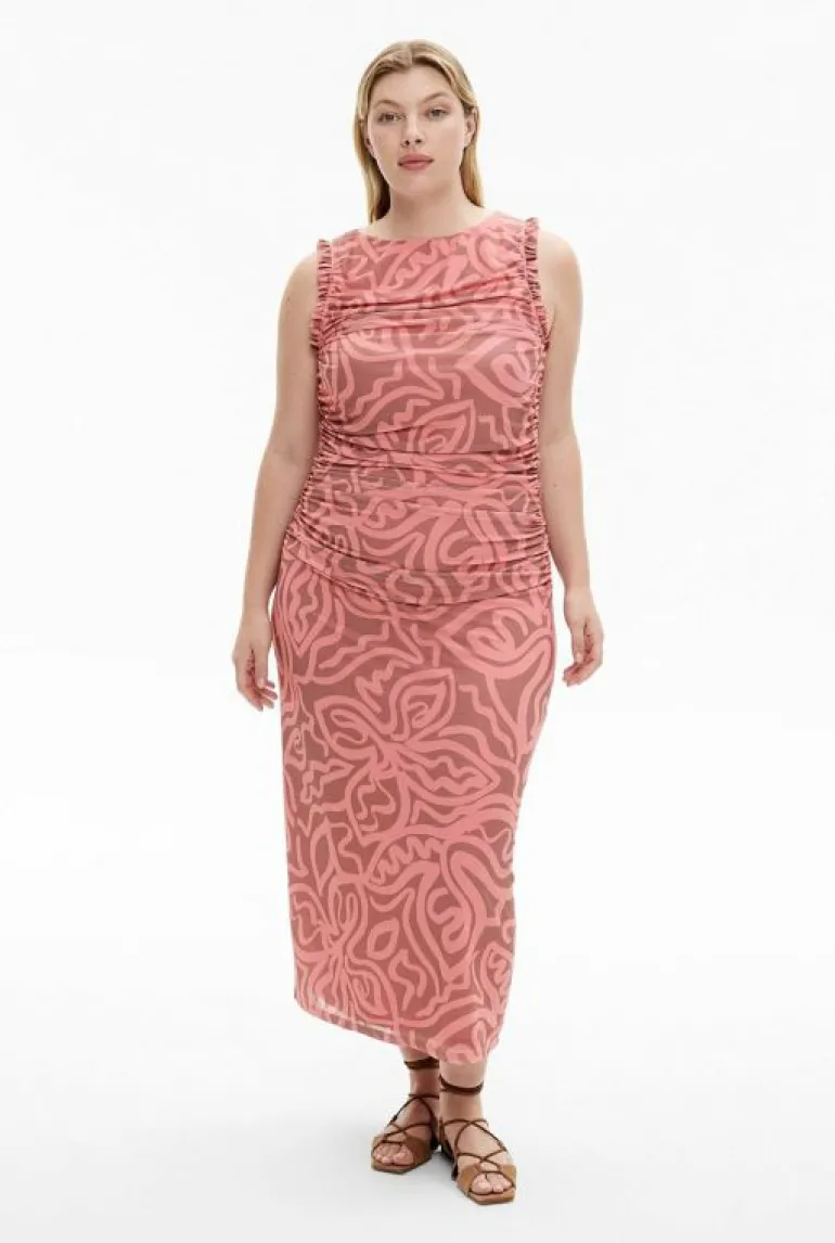Dresses^Witchery Mesh Ruffle Dress RosewoodPrint