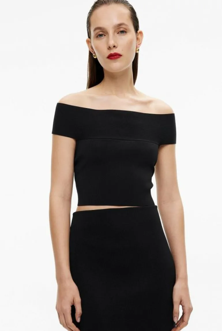 Sale | Tops & T Shirts^Witchery Off Shoulder Knit Top Black