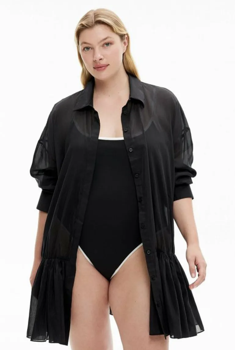 Sale | Swimwear^Witchery Over Swim Shirt Dress Black