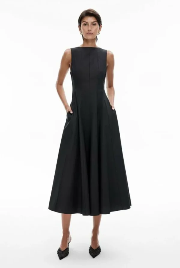 Dresses^Witchery Panelled Midi Dress Black