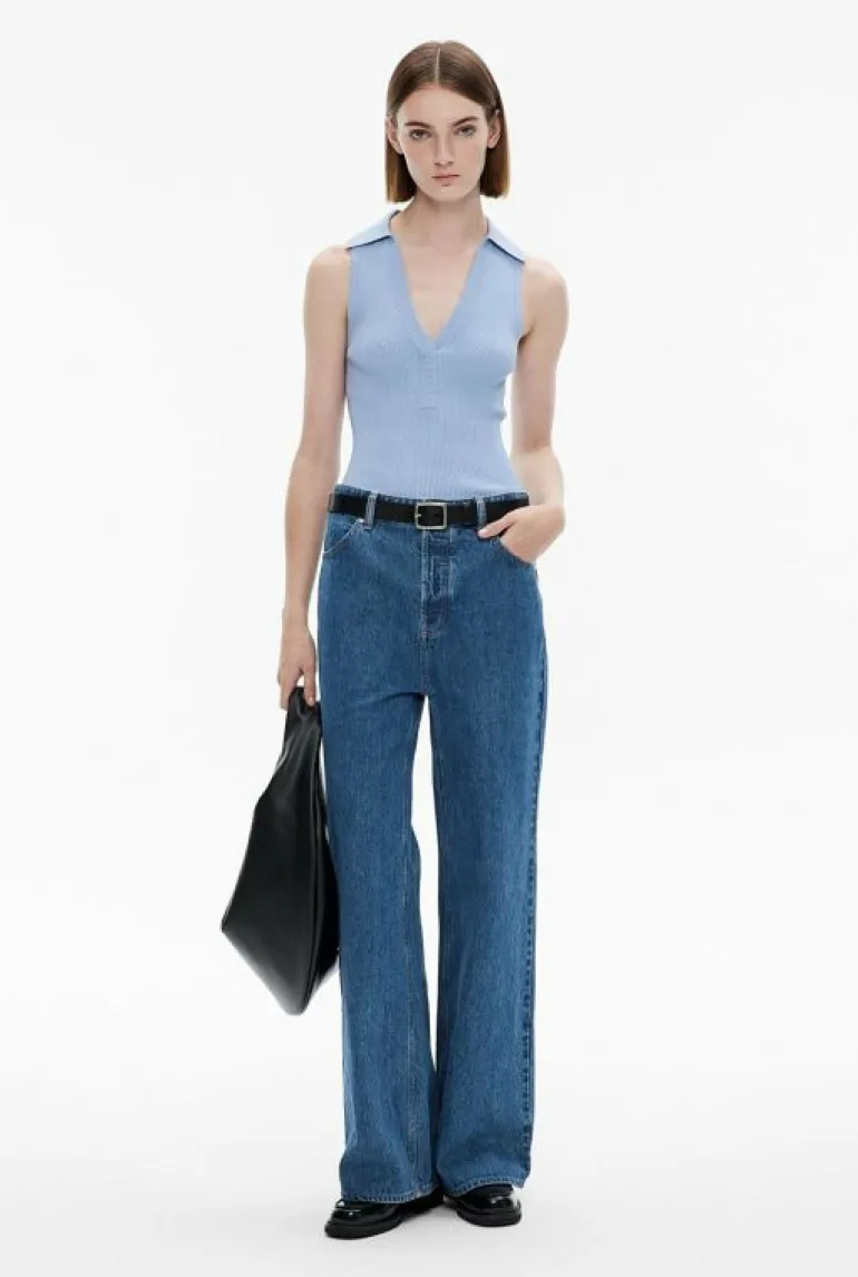 Sale | Tops & T Shirts^Witchery Polo Knit Tank SmokeBlue